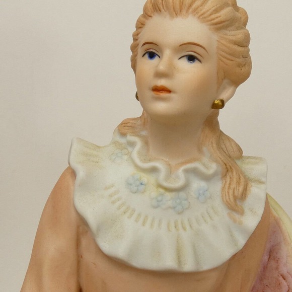 Homco # 1439 Courtney's Dream Porcelain Bisque Lady in Chair Figurine 6.5" SEJ&5 - Picture 8 of 16